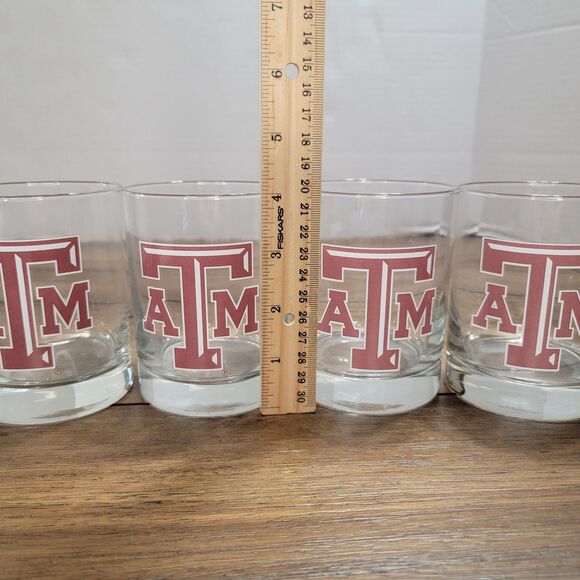 Set of 4 Texas A&M Whisky Glasses - Picture 3 of 3
